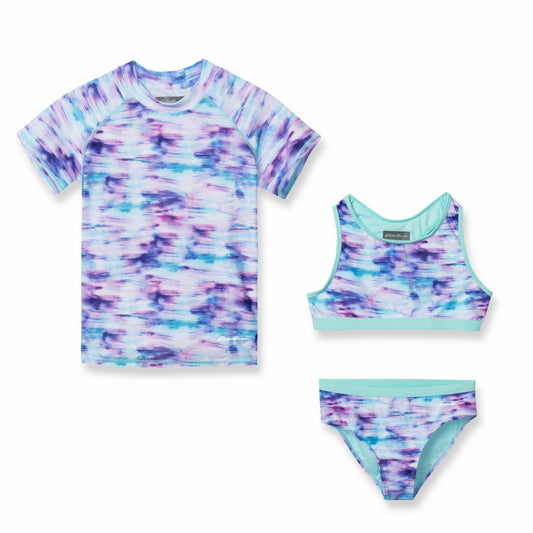 Eddie Bauer Kids Girls Sea Spray Ss 3-Piece Swim Set