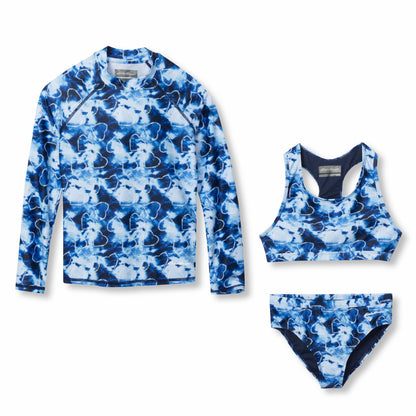 Eddie Bauer Kids Girls Sea Spray Ls 3-Piece Swim Set