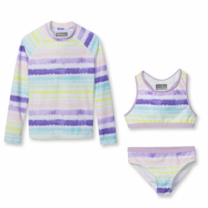 Eddie Bauer Kids Girls Sea Spray Ls 3-Piece Swim Set