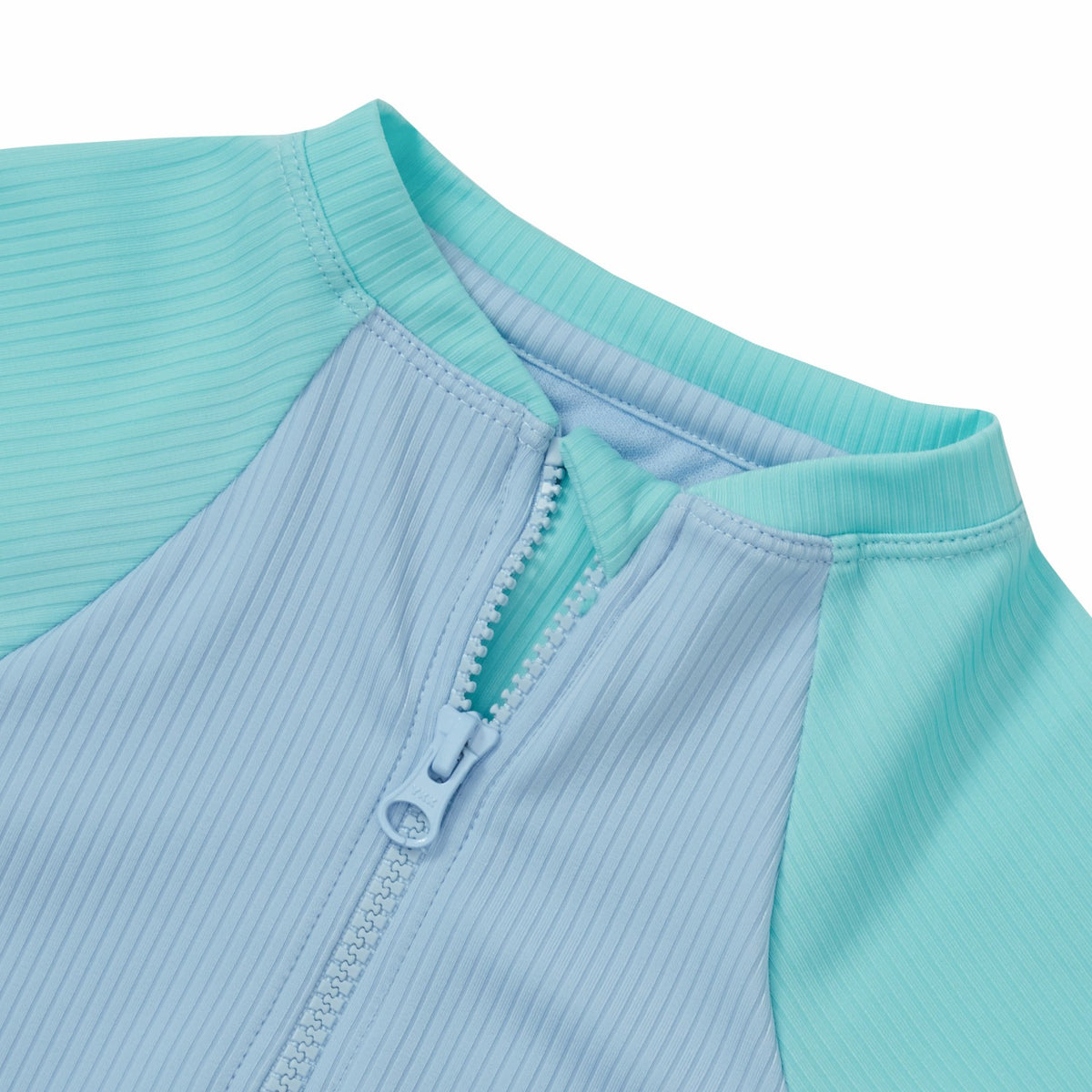 Eddie Bauer Girls Sea Spray LS One PC Zip Front Swimsuit