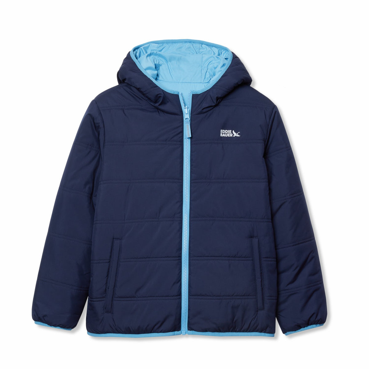 Eddie Bauer Girls Deer Harbor Reversible Hooded Jacket