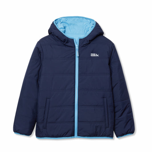 Eddie Bauer Girls Deer Harbor Reversible Hooded Jacket