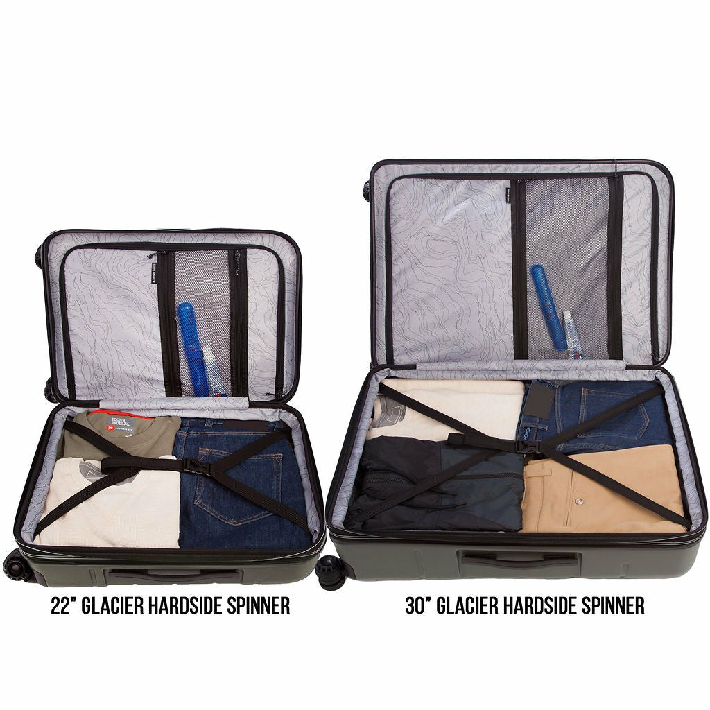 Eddie Bauer 2 Pc Set Glacier Hardside Spinner (30" and 22")
