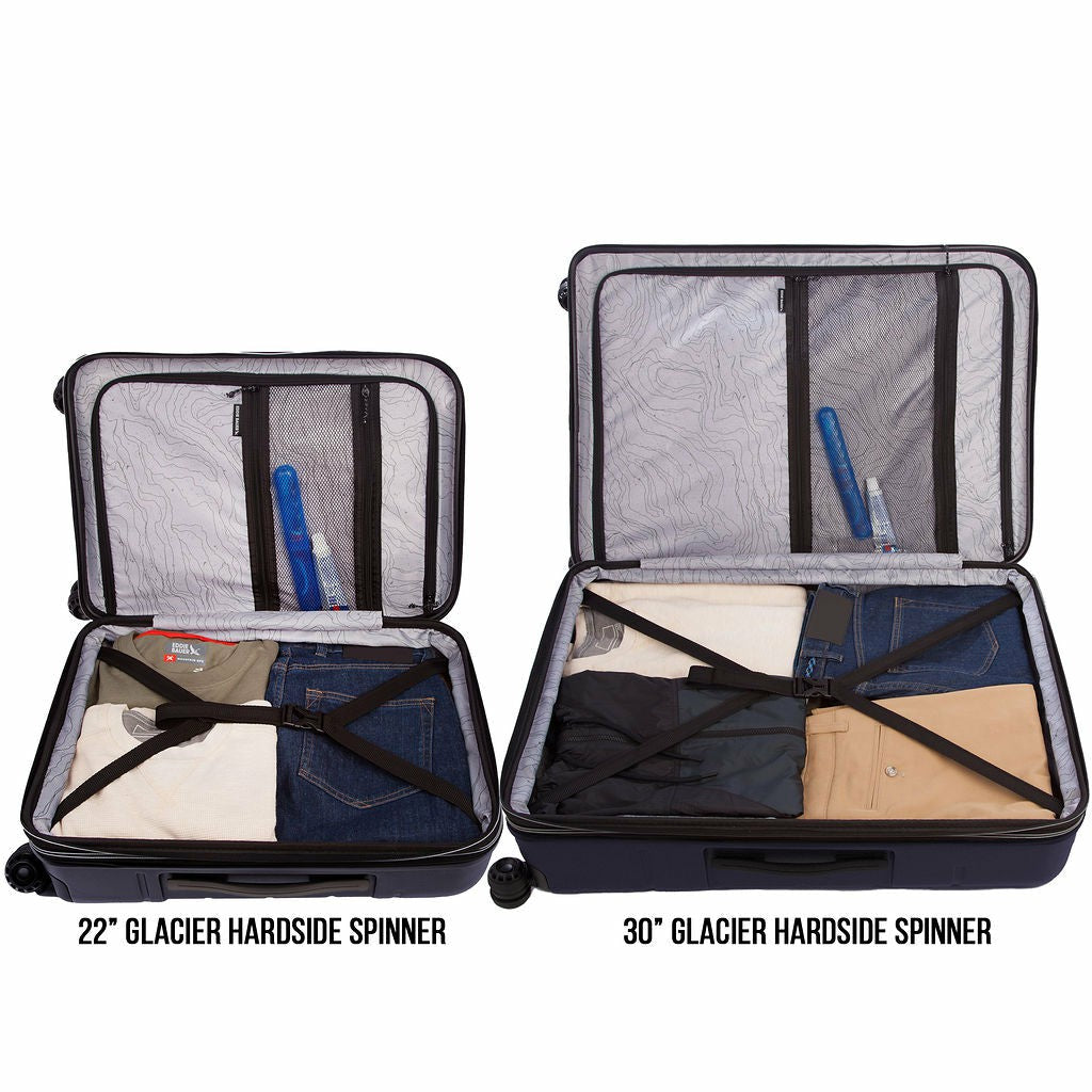 Eddie Bauer 2 Pc Set Glacier Hardside Spinner (30" and 22")