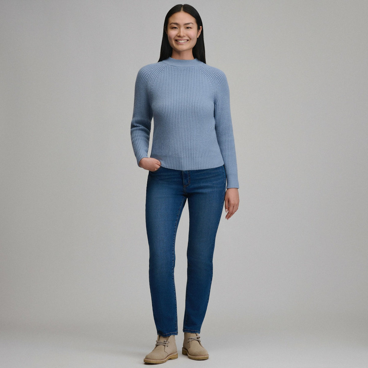 Eddie Bauer Women's Solid Mock-Neck Sweater