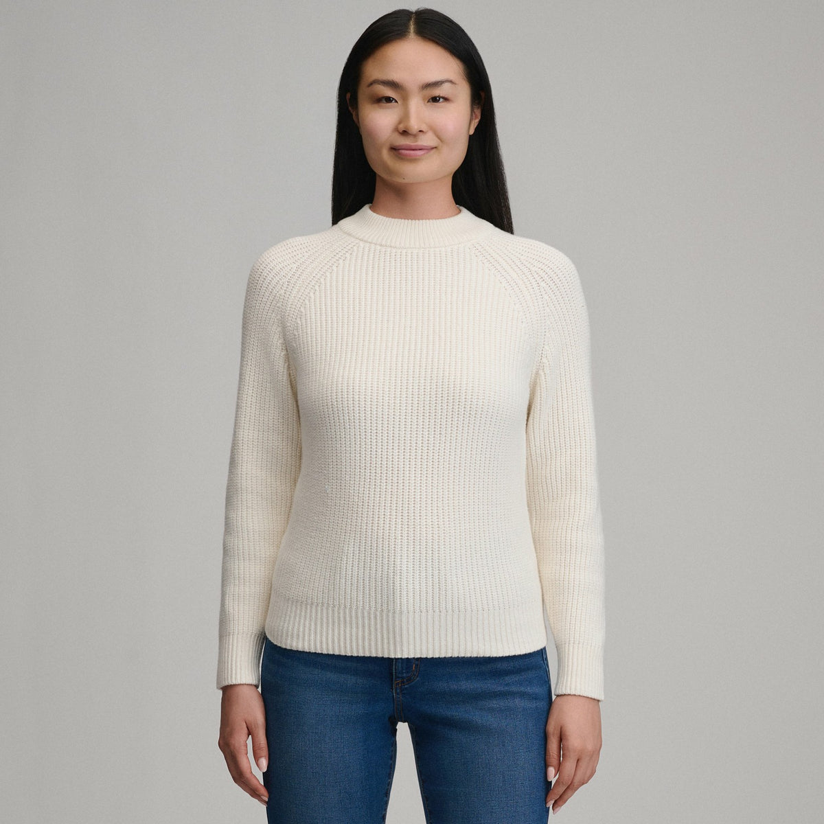 Eddie Bauer Women's Solid Mock-Neck Sweater