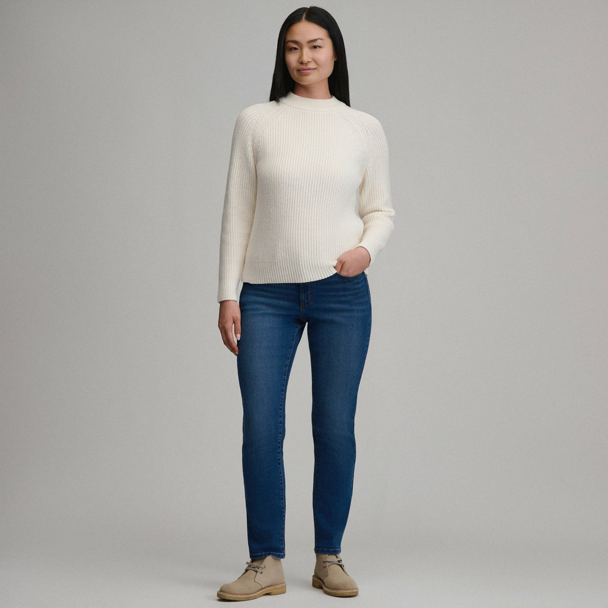 Eddie Bauer Women's Solid Mock-Neck Sweater