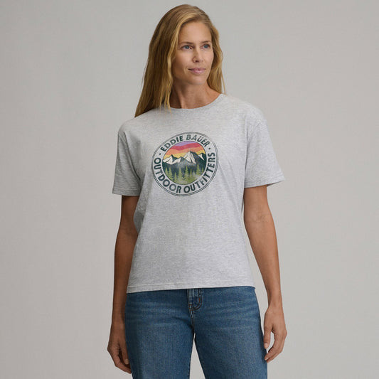 Eddie Bauer Women's Short-Sleeve Relaxed Boyfriend Graphic T-Shirt - Outdoor Outfi