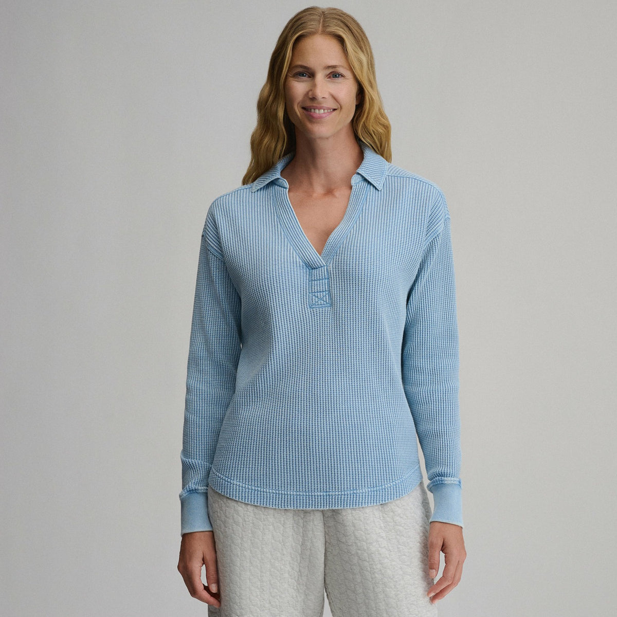 Eddie Bauer Women's Lounge V-Neck Thermal Crew