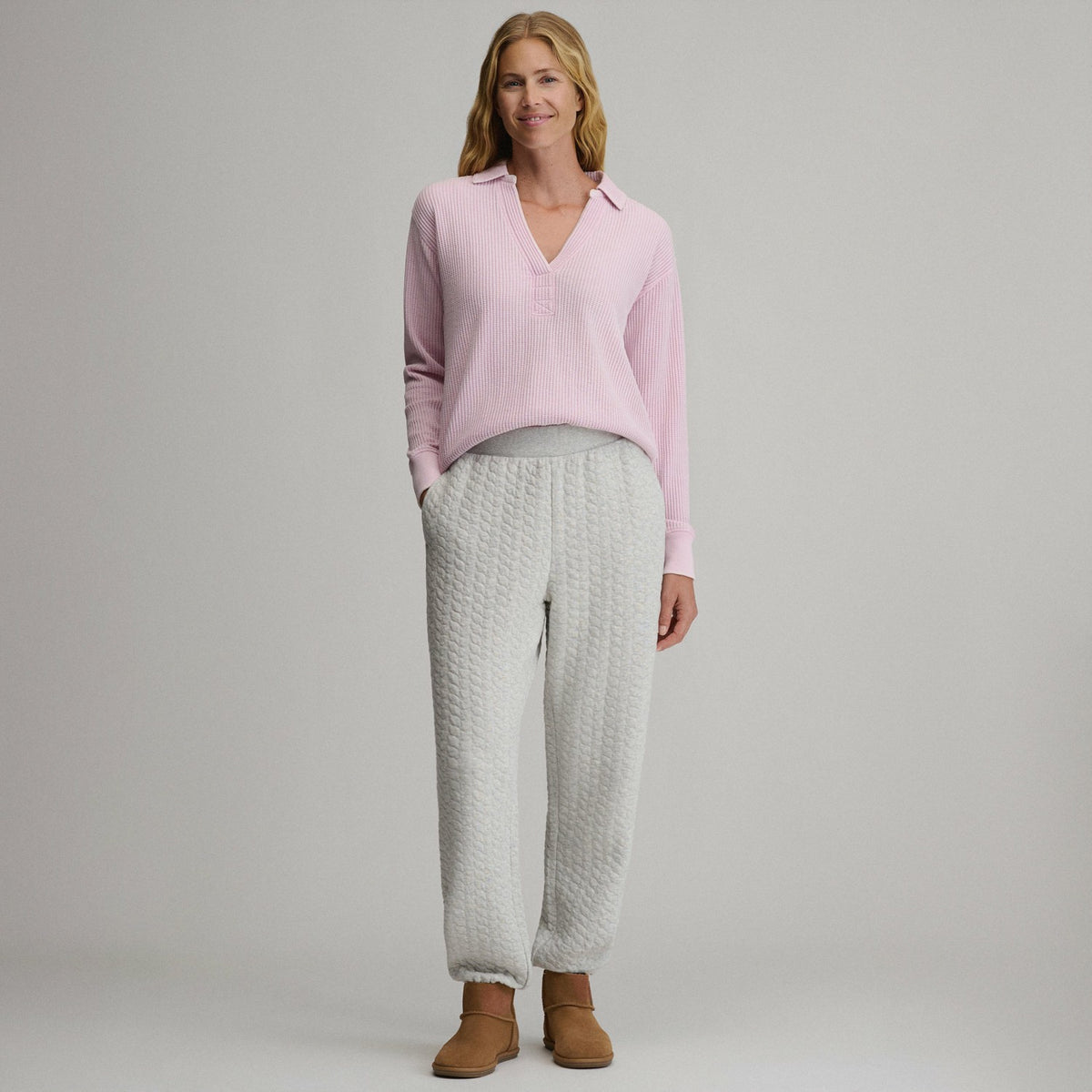 Eddie Bauer Women's Lounge V-Neck Thermal Crew