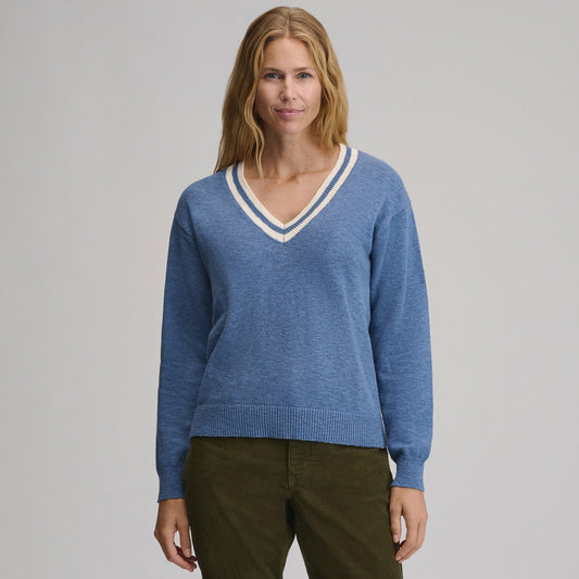 Eddie Bauer Women's Everyday V-Neck Sweater - Tipped Collar