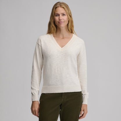 Eddie Bauer Women's Everyday V-Neck Sweater - Tipped Collar