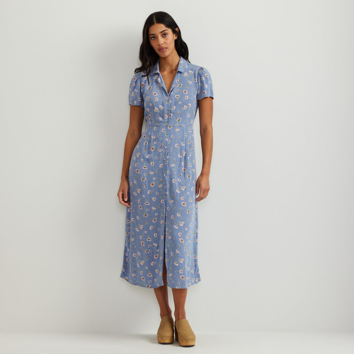 Eddie Bauer Women's Camp Collar SS Midi Dress