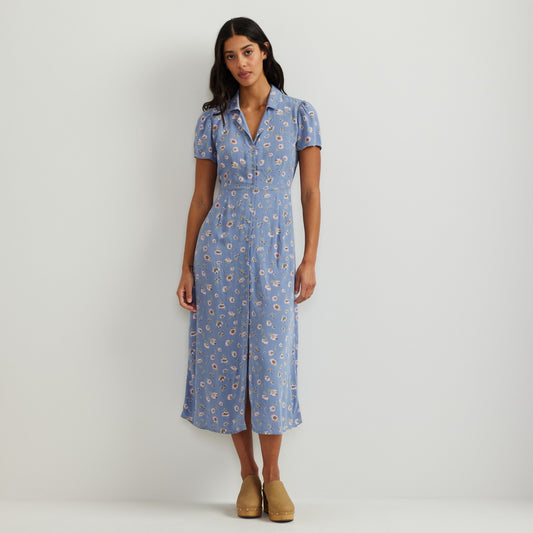 Eddie Bauer Women's Camp Collar SS Midi Dress