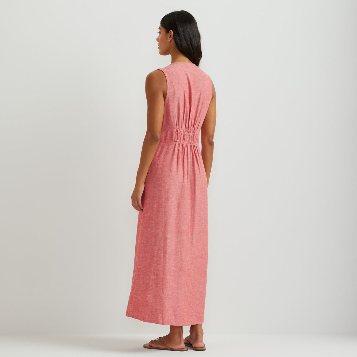 Eddie Bauer Women's Button Front Sl Midi Dress