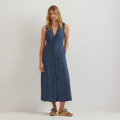 Eddie Bauer Women's Button Front Sl Midi Dress