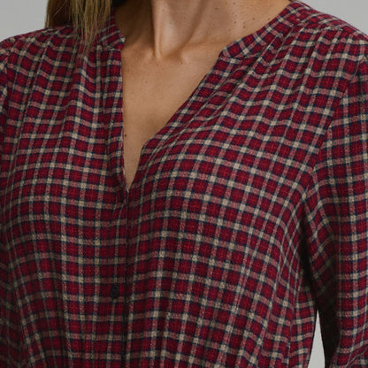 Eddie Bauer Women's Plaid Button Front Belted Midi Dress