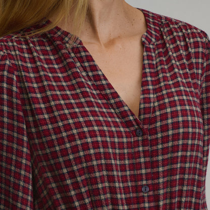 Eddie Bauer Women's Plaid Button Front Belted Midi Dress