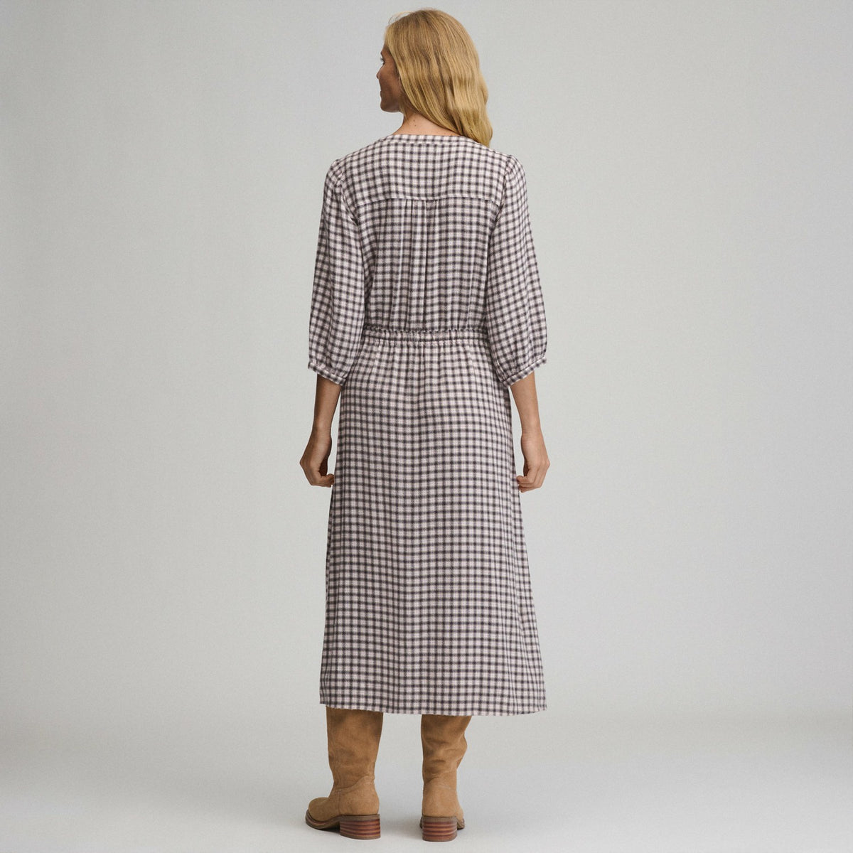 Eddie Bauer Women's Plaid Button Front Belted Midi Dress