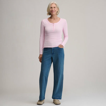 Eddie Bauer Women's Softline Rib Long-Sleeve Henley