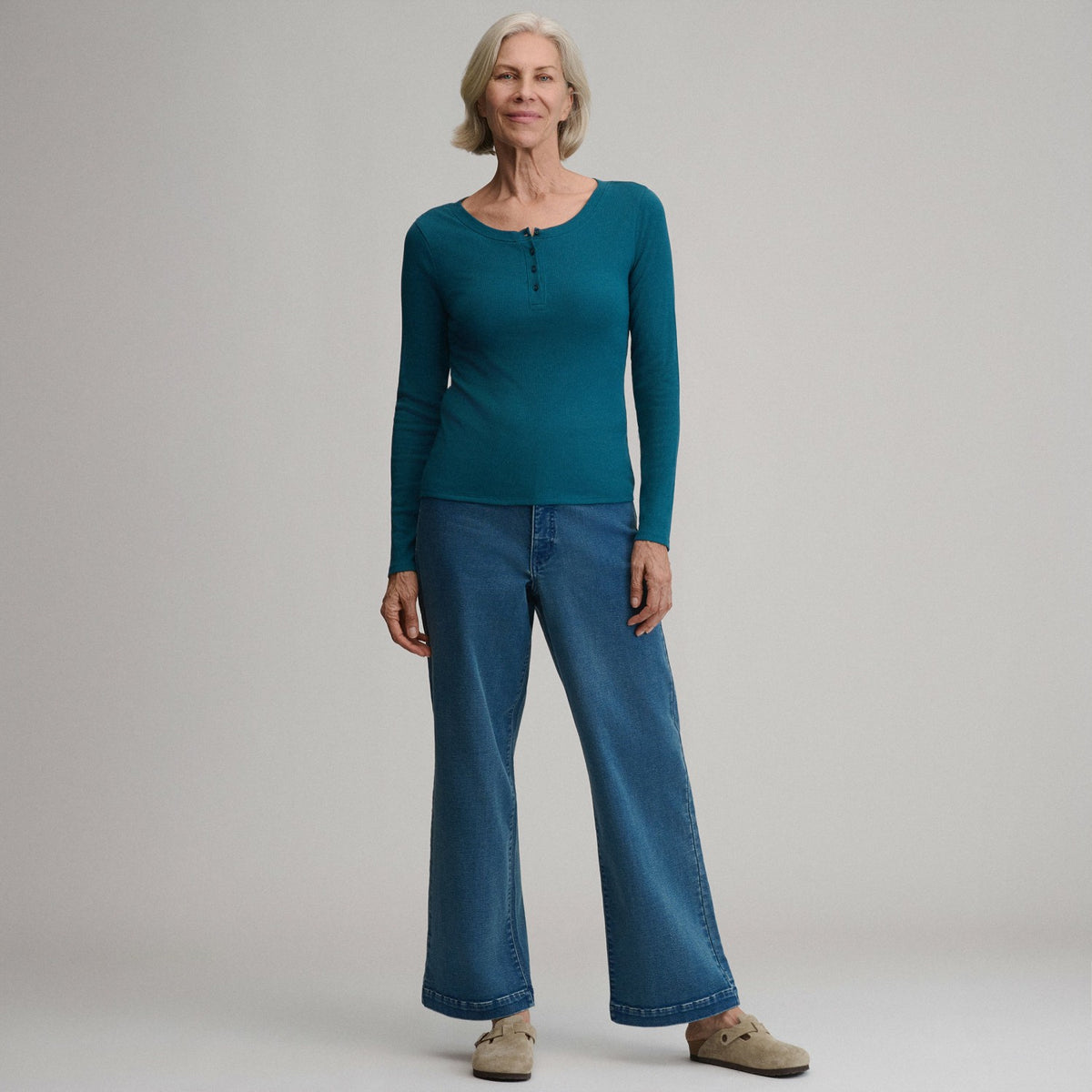 Eddie Bauer Women's Softline Rib Long-Sleeve Henley