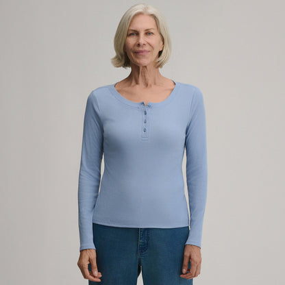 Eddie Bauer Women's Softline Rib Long-Sleeve Henley
