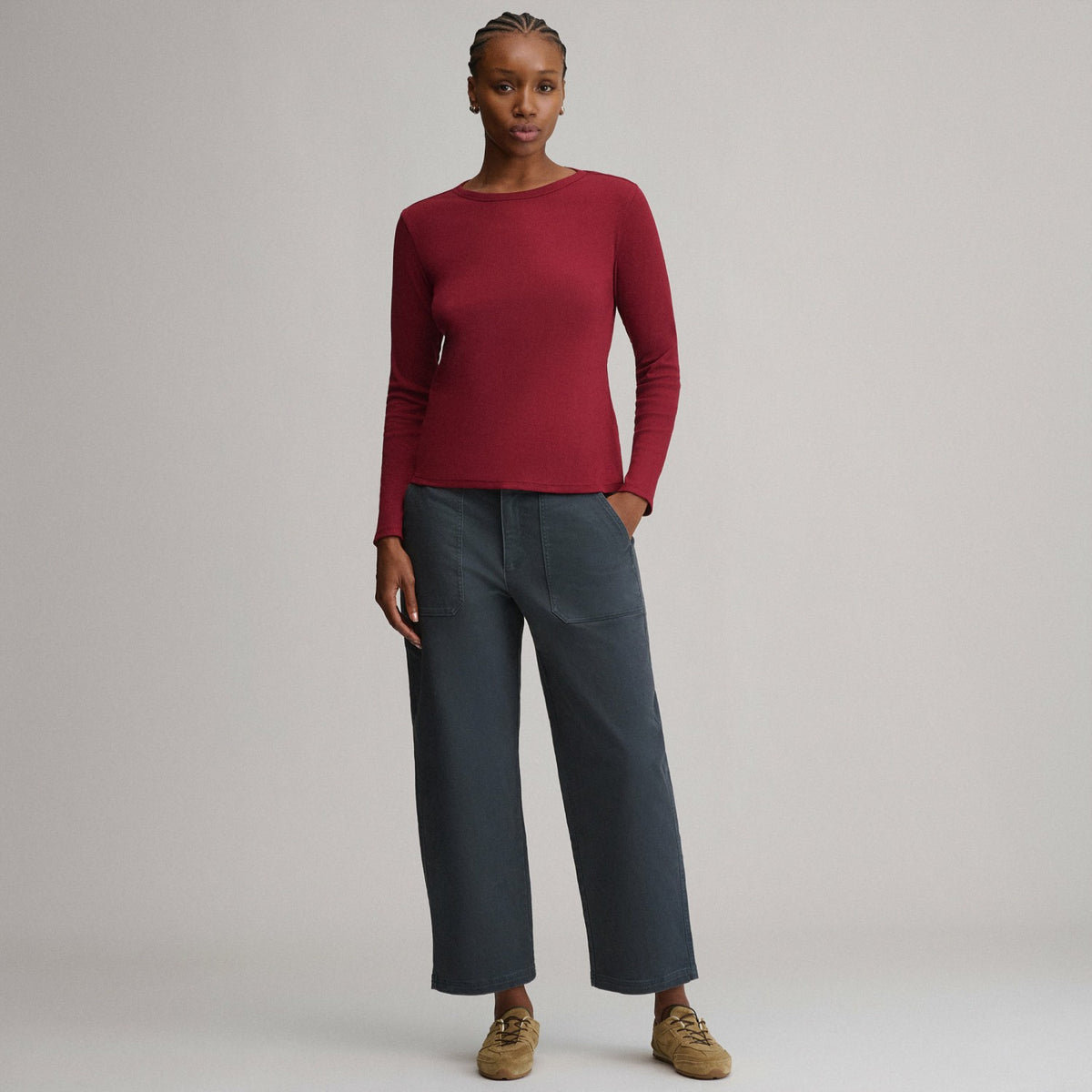 Eddie Bauer Women's Softline Rib Long-Sleeve Crew