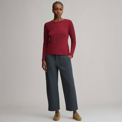 Eddie Bauer Women's Softline Rib Long-Sleeve Crew