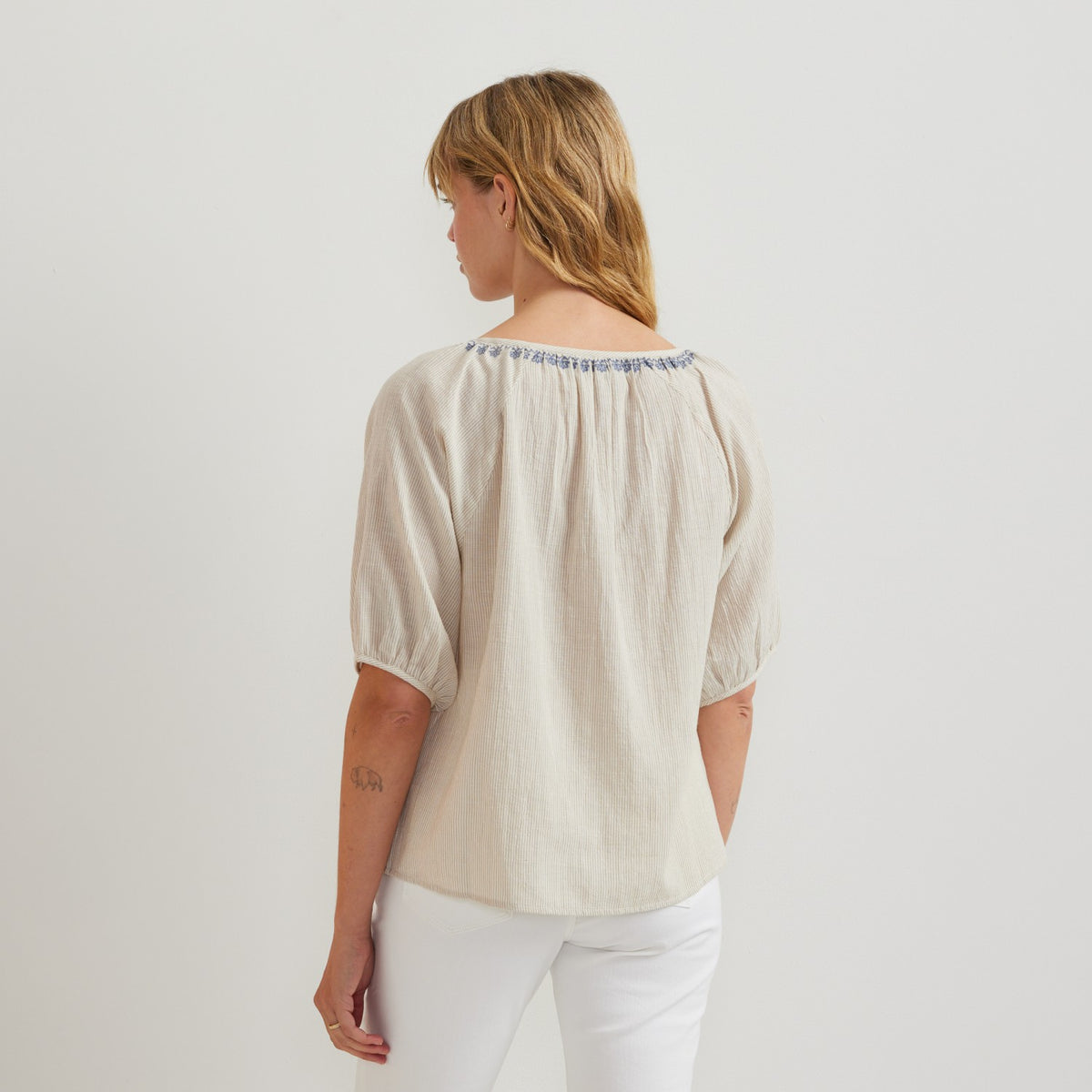 Eddie Bauer Women's Embroidered Trim SS Shirt