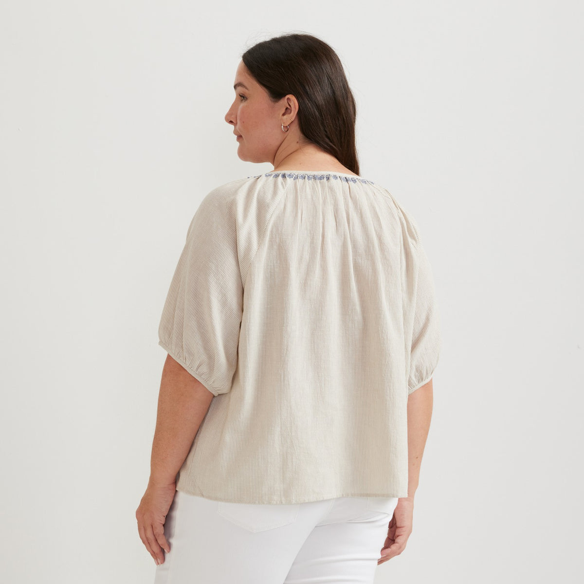 Eddie Bauer Women's Embroidered Trim SS Shirt