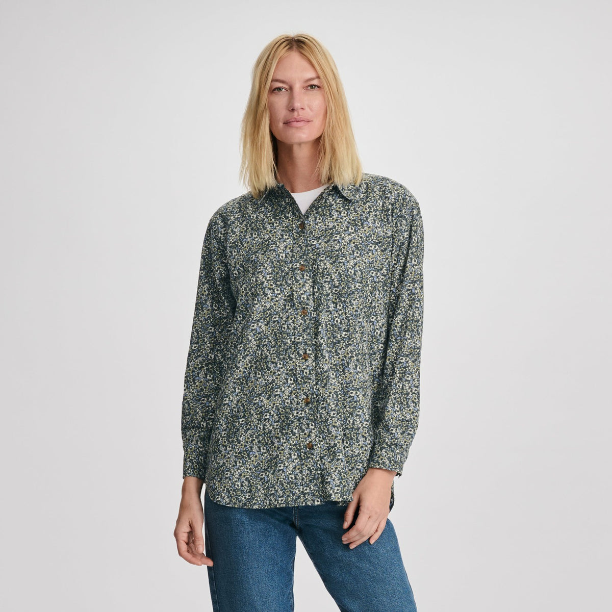 Eddie Bauer Women's Poplin LS Button Down Shirt