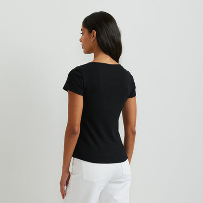 Eddie Bauer Women's Pointelle Dobby SS