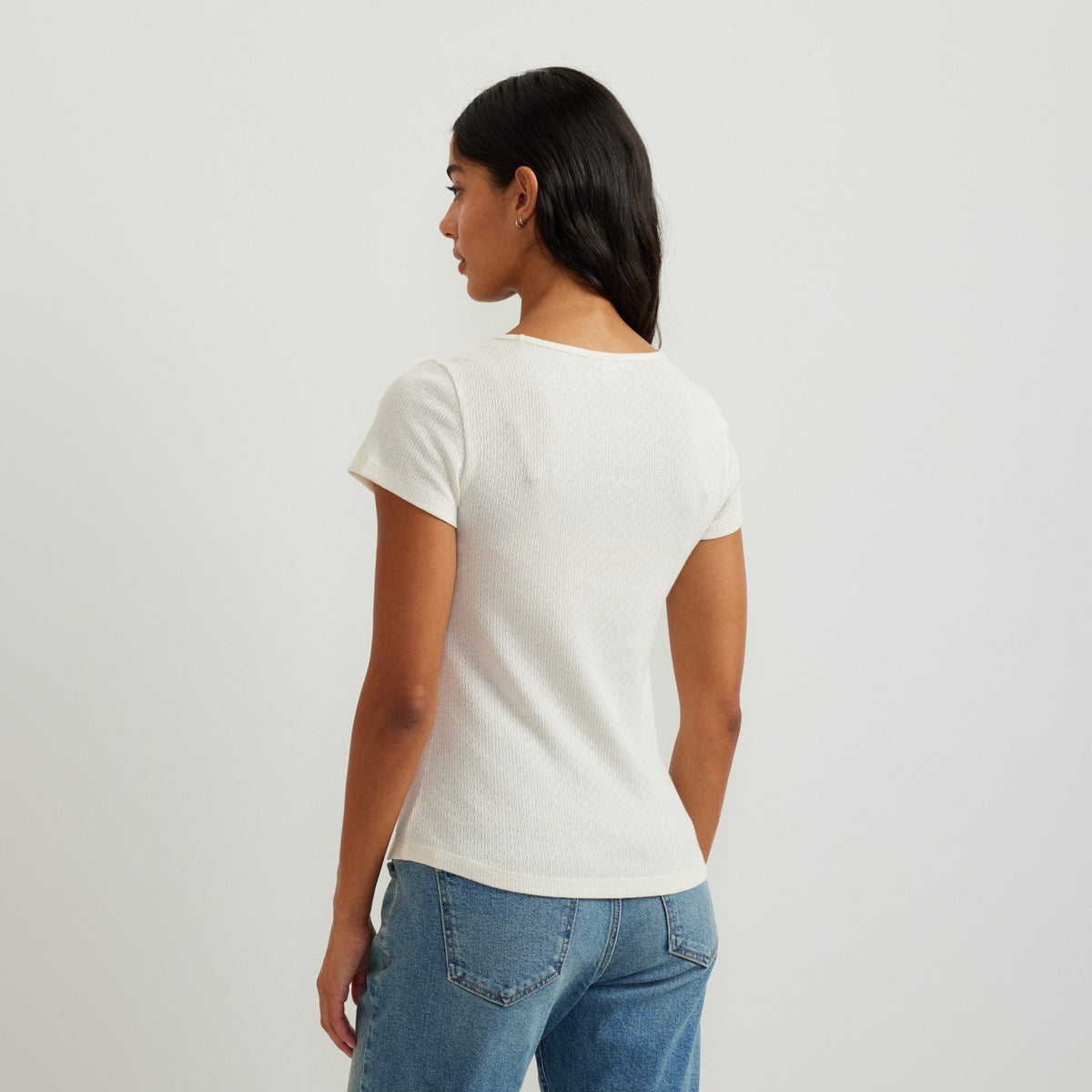 Eddie Bauer Women's Pointelle Dobby SS