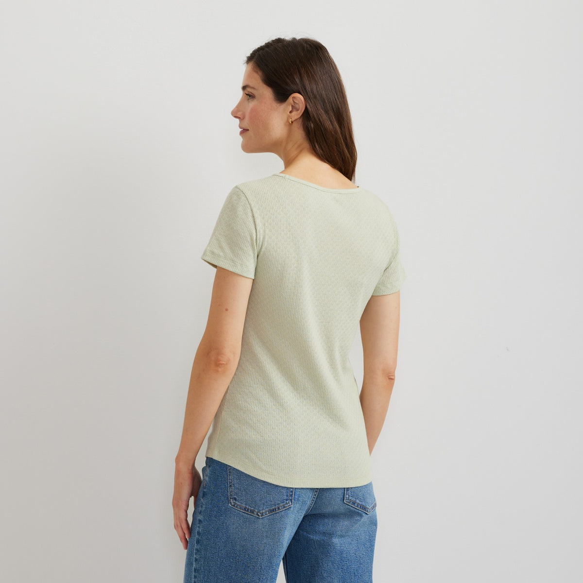 Eddie Bauer Women's Pointelle Dobby SS