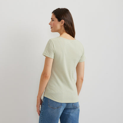 Eddie Bauer Women's Pointelle Dobby SS