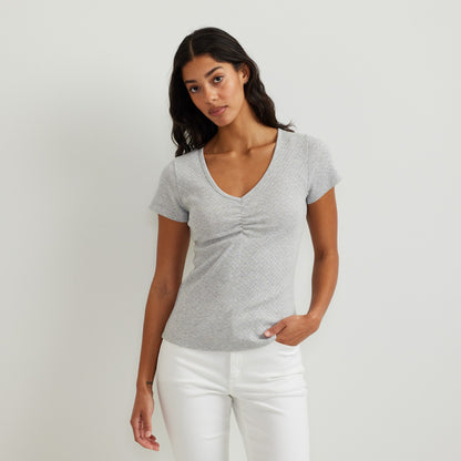 Eddie Bauer Women's Pointelle Dobby SS