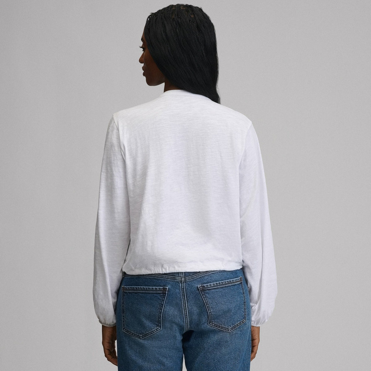 Eddie Bauer Women's Long-Sleeve Button Front Drawstring Hem Top