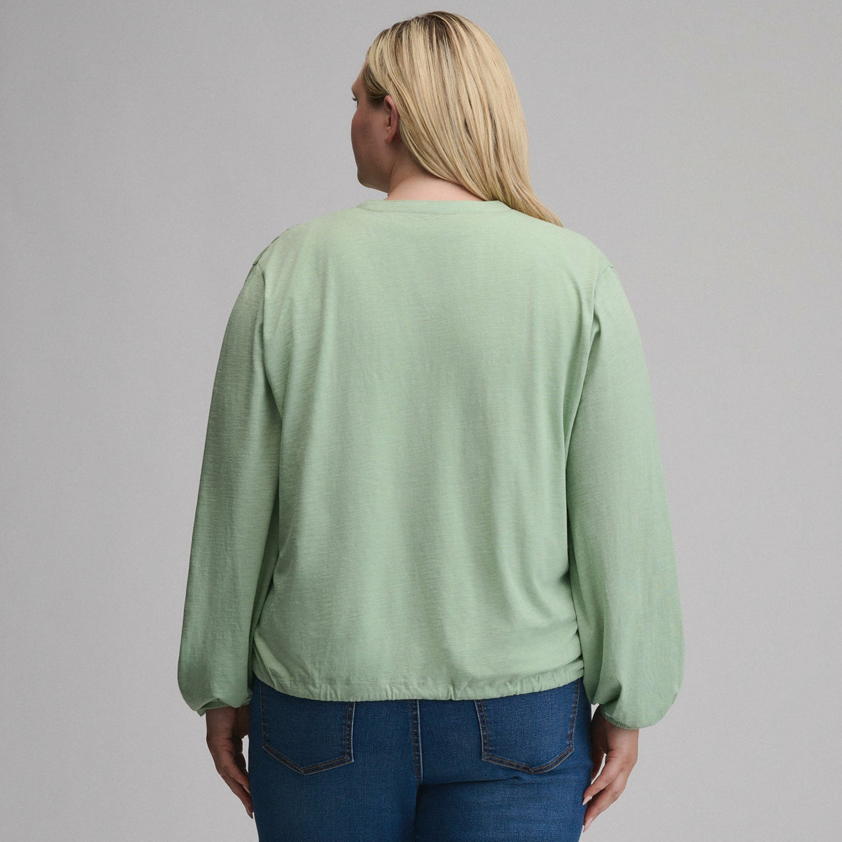 Eddie Bauer Women's Long-Sleeve Button Front Drawstring Hem Top