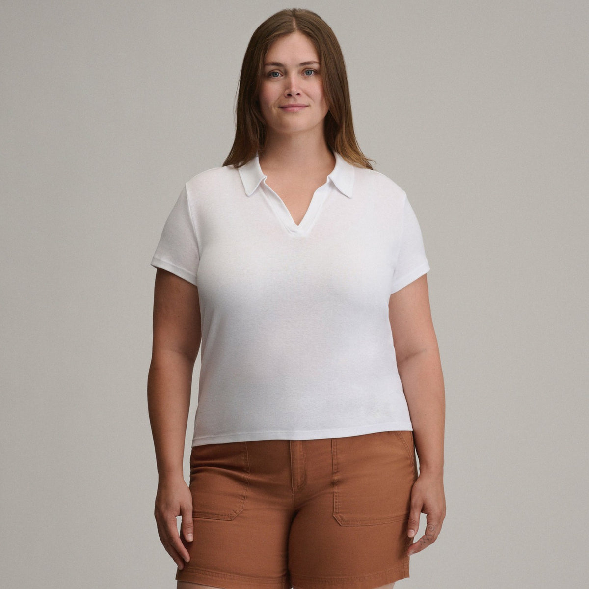 Eddie Bauer Women's Everyday SS Collared Split Nk