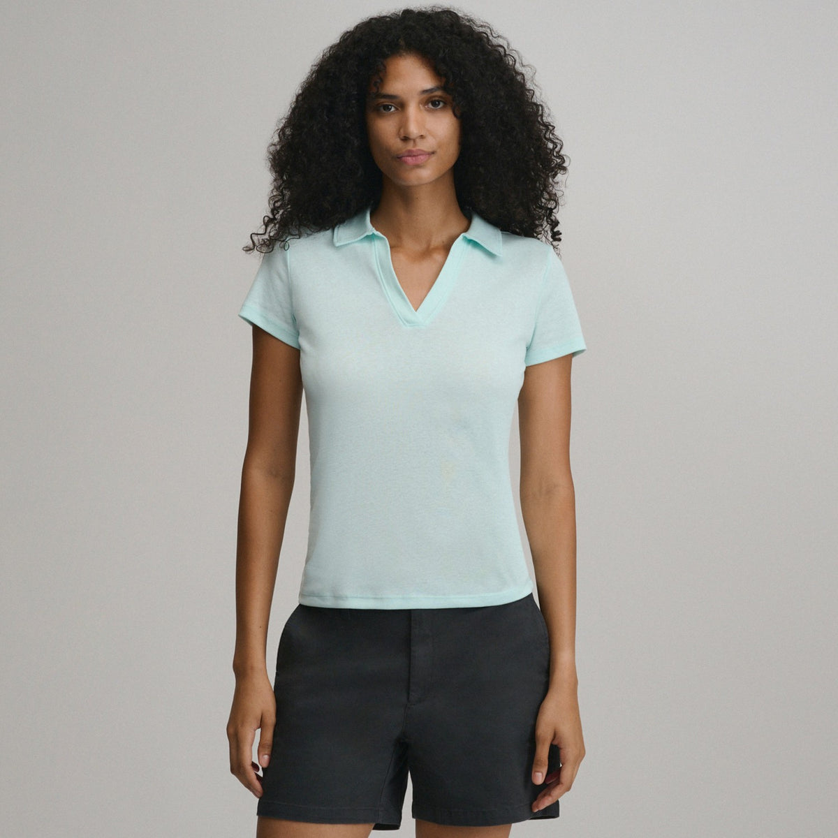 Eddie Bauer Women's Everyday SS Collared Split Nk