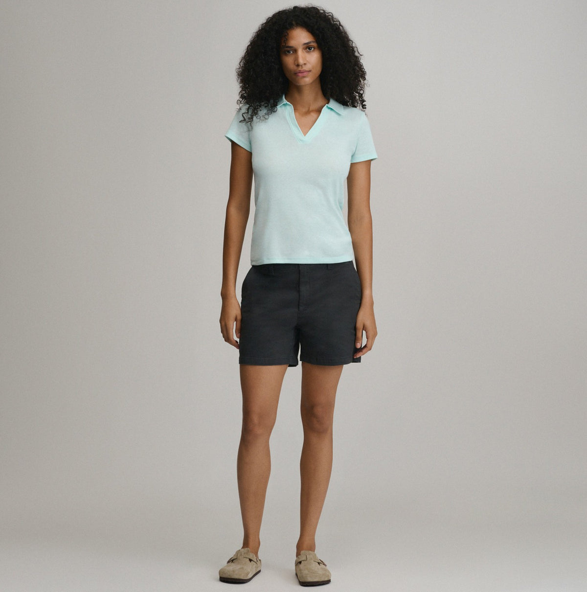 Eddie Bauer Women's Everyday SS Collared Split Nk