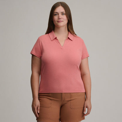 Eddie Bauer Women's Everyday SS Collared Split Nk