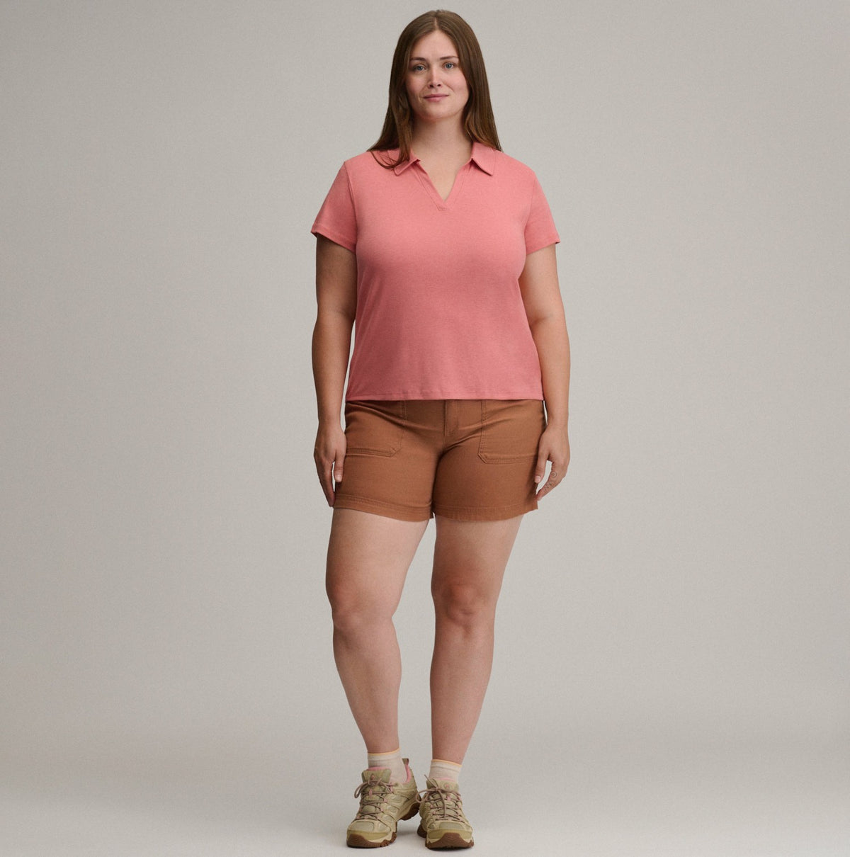 Eddie Bauer Women's Everyday SS Collared Split Nk