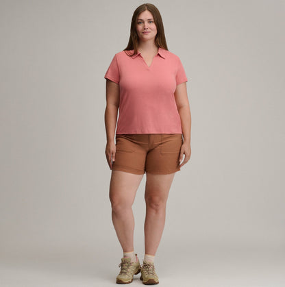 Eddie Bauer Women's Everyday SS Collared Split Nk