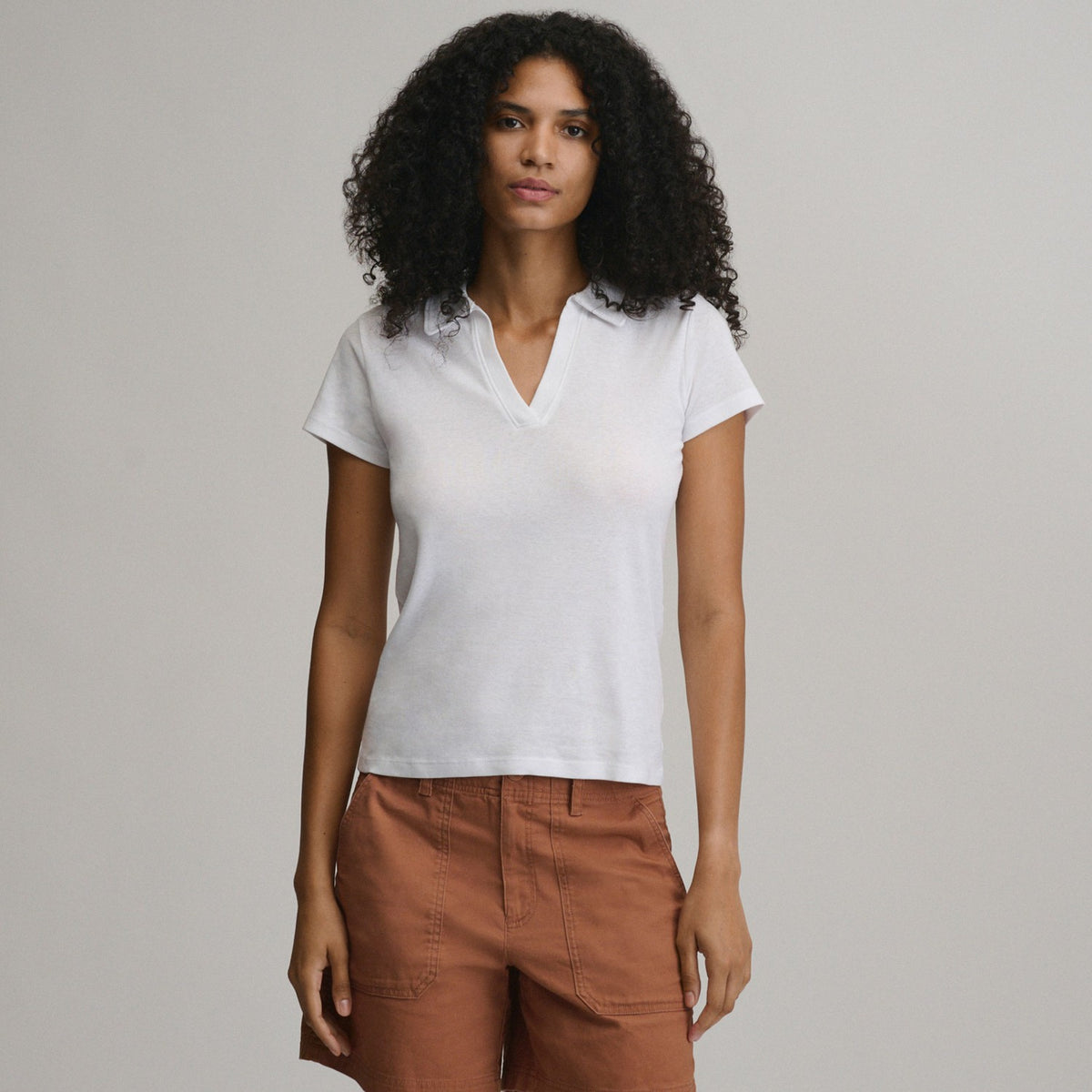 Eddie Bauer Women's Everyday SS Collared Split Nk