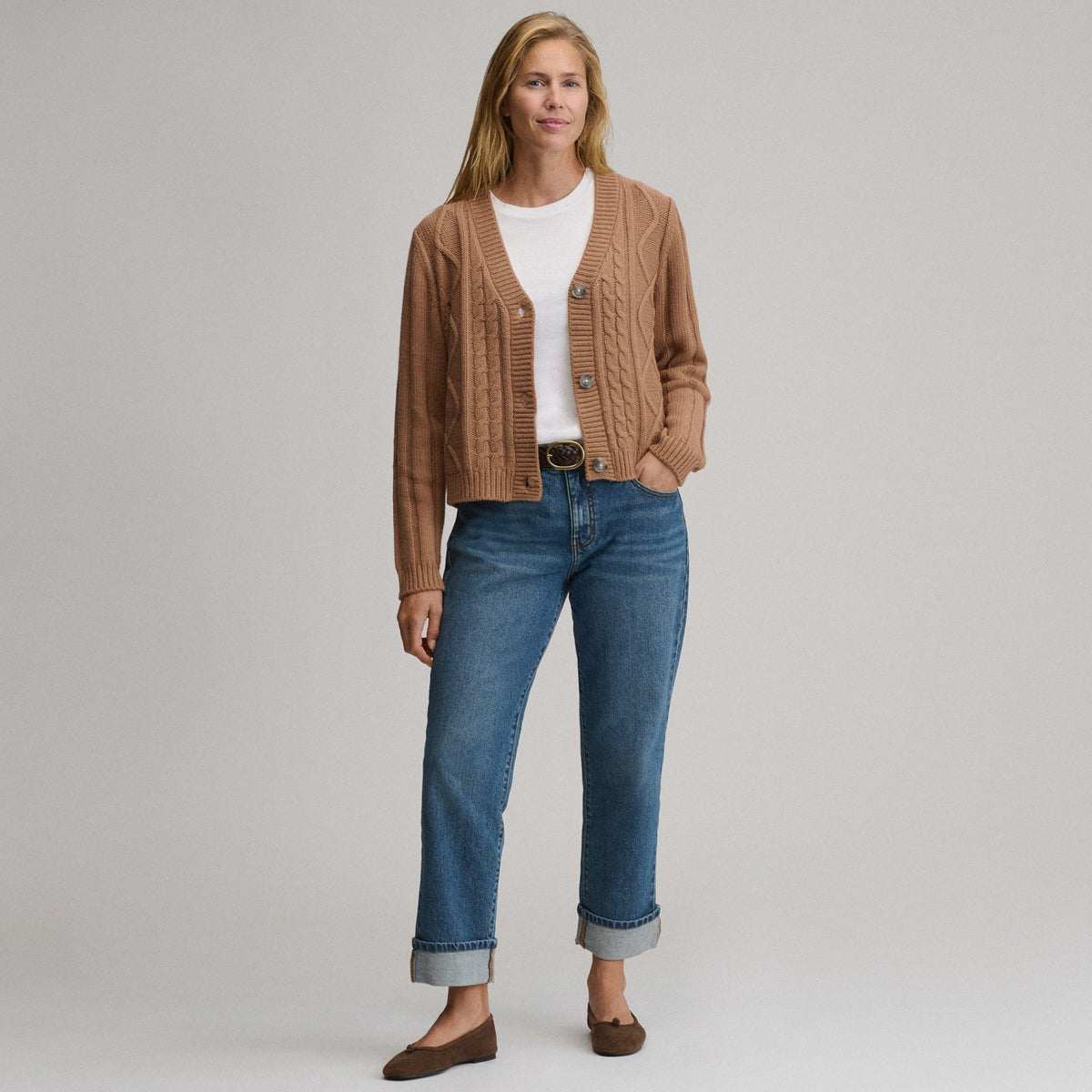 Eddie Bauer Women's Everloft Cable Cardigan Sweater