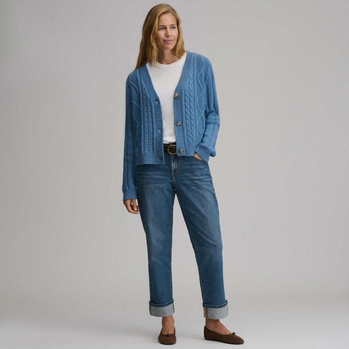 Eddie Bauer Women's Everloft Cable Cardigan Sweater
