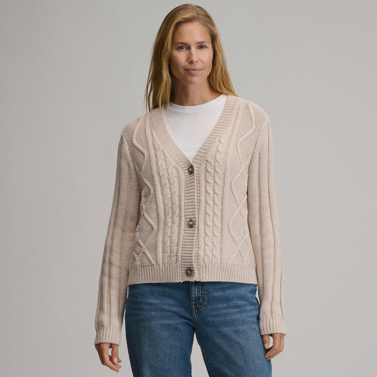 Eddie Bauer Women's Everloft Cable Cardigan Sweater