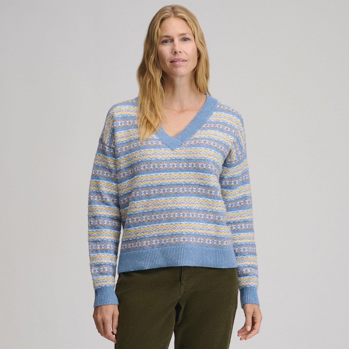 Eddie Bauer Women's Signature V-Neck Sweater - Pattern