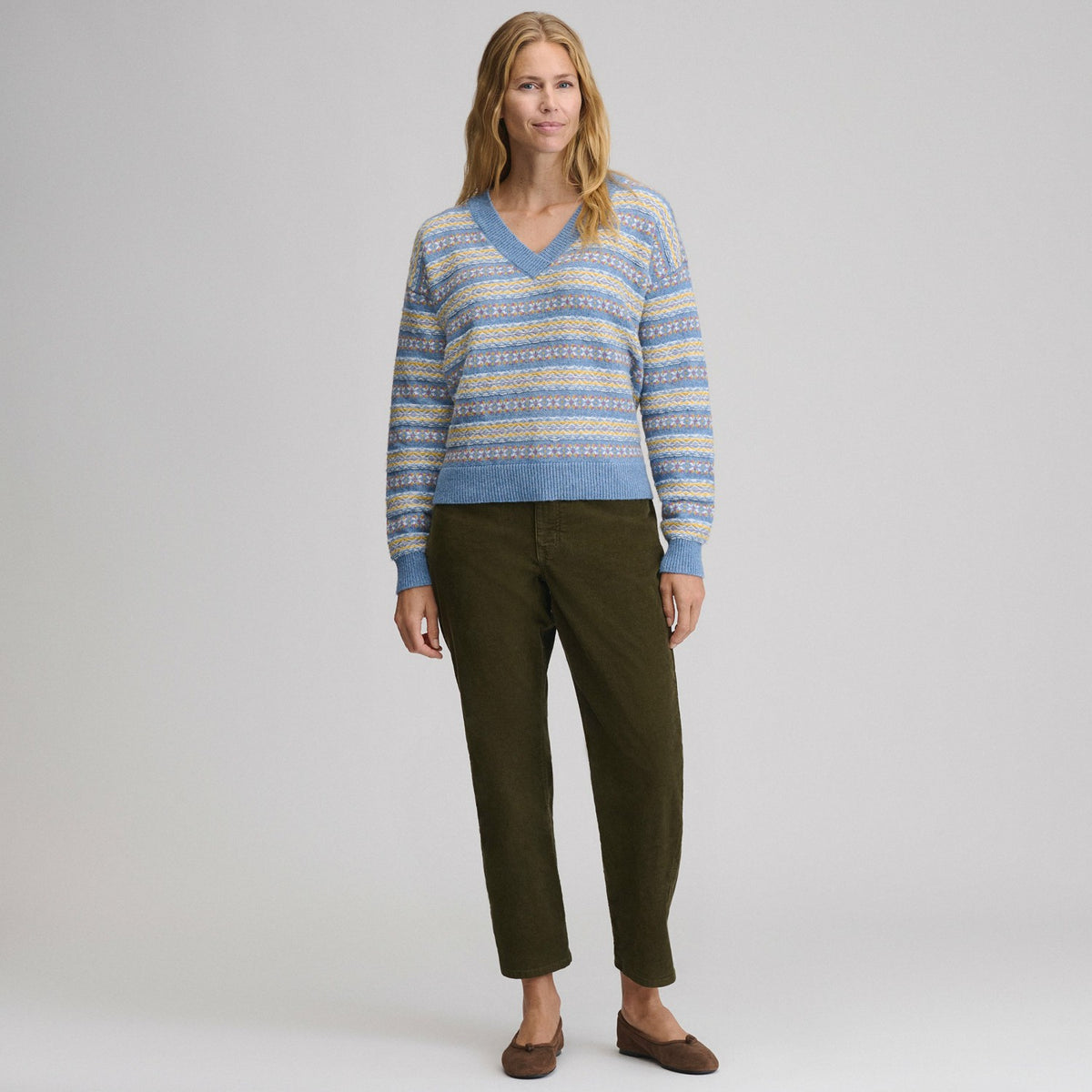 Eddie Bauer Women's Signature V-Neck Sweater - Pattern